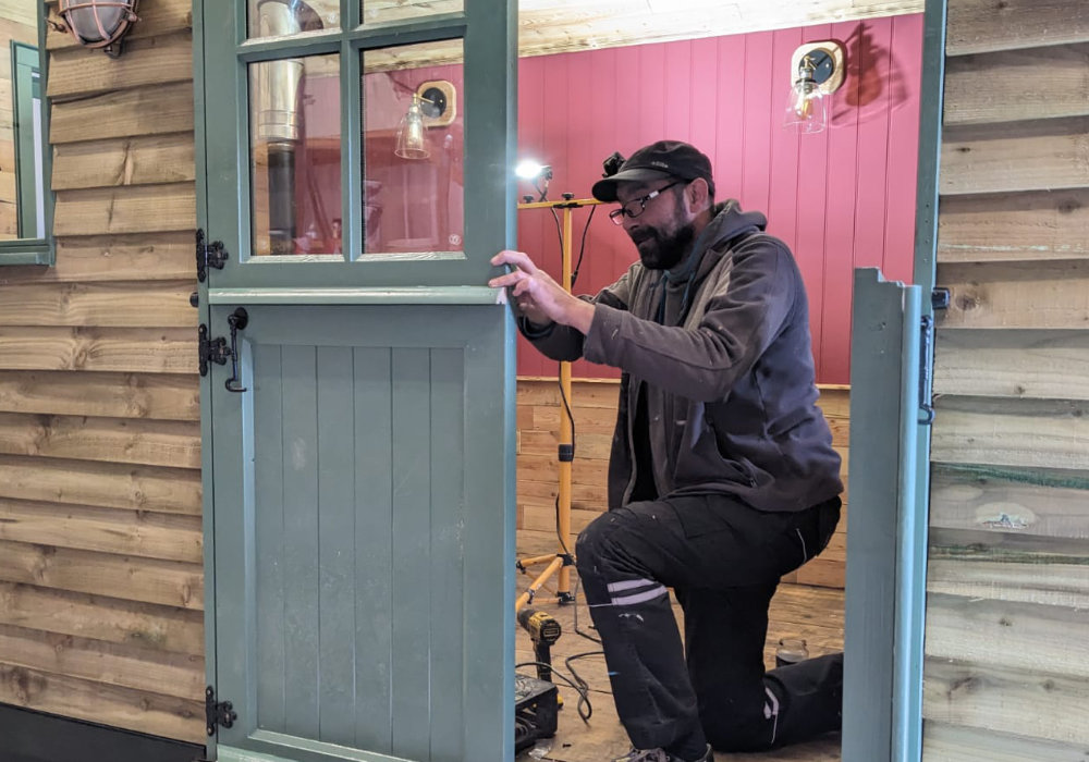 Buy a shepherds hut - during the build